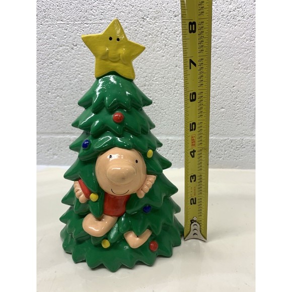 Vintage 9” Ziggy 1981 Ceramic Christmas Tree piggy bank Universal Press Syn. - Picture 5 of 9